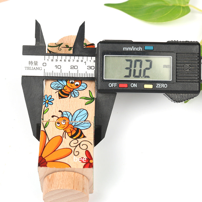 Cross-border beech wood toy rotating puzzle for toddlers, basic and simple animal, fruit and vegetable early education cognitive matching.